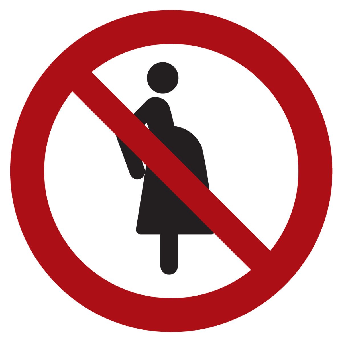 Verbotszeichen Für schwangere Frauen verboten, Typ: 02200
