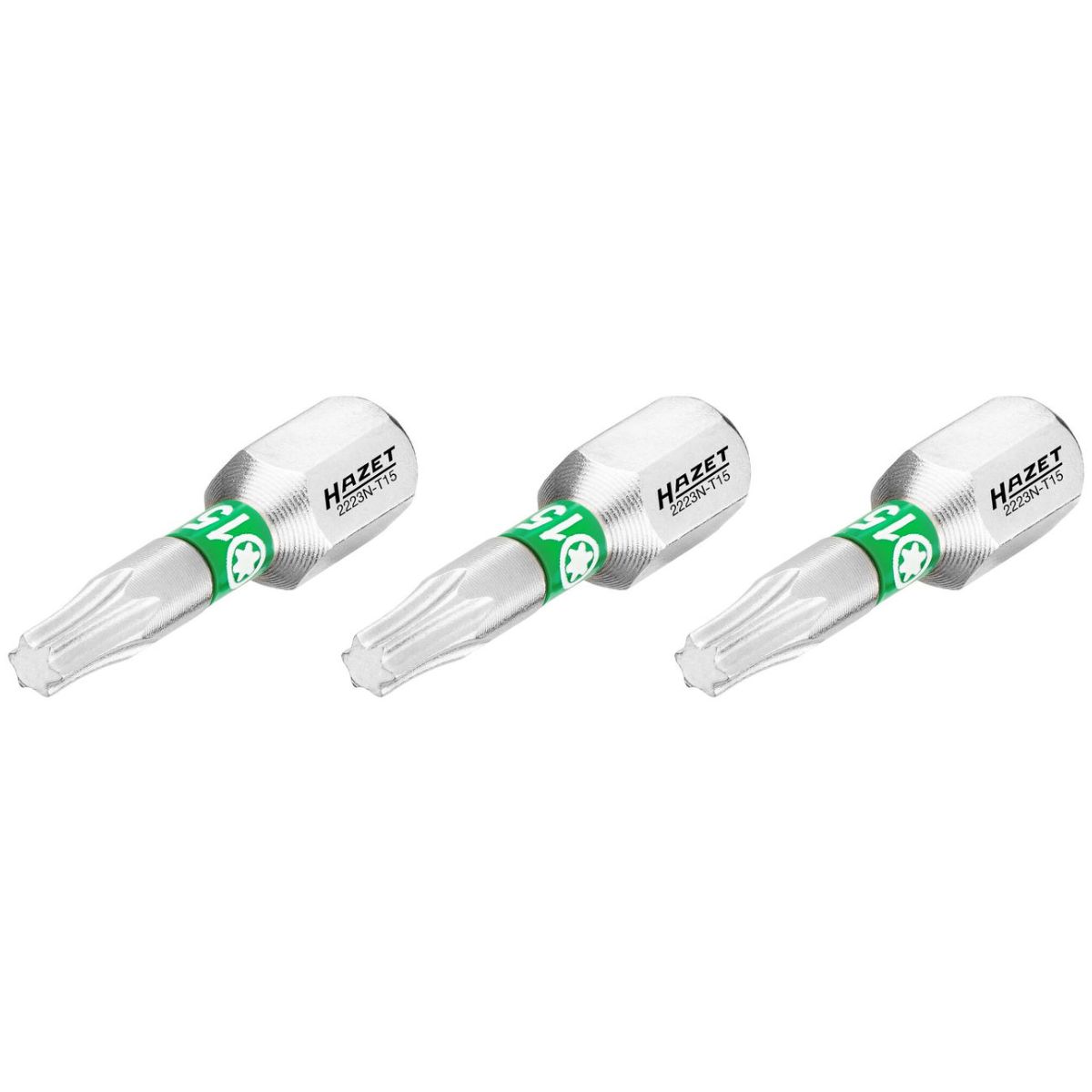 Bit ∙ 1/4 Zoll (6,3 mm) Sechskant massiv ∙ Innen TORX® Profil ∙ 3-teilig ∙ SW T15