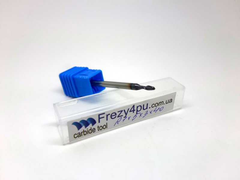Фреза радіусна R1 D3 L40/5-2T