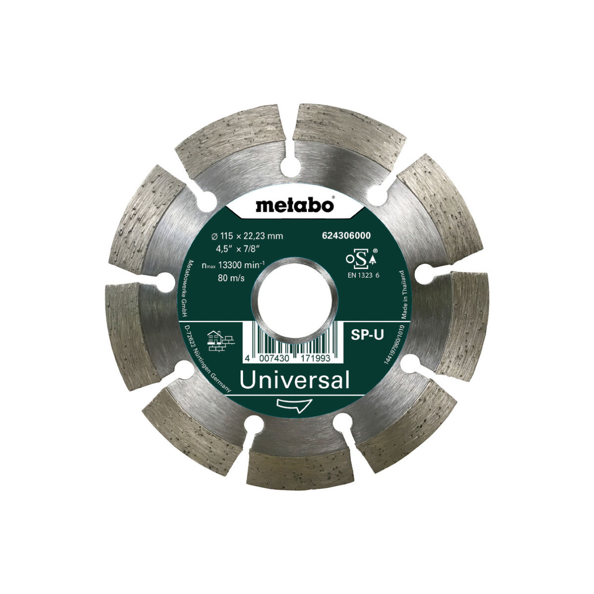Diamanttrennscheibe - SP - U, 115x22,23 mm