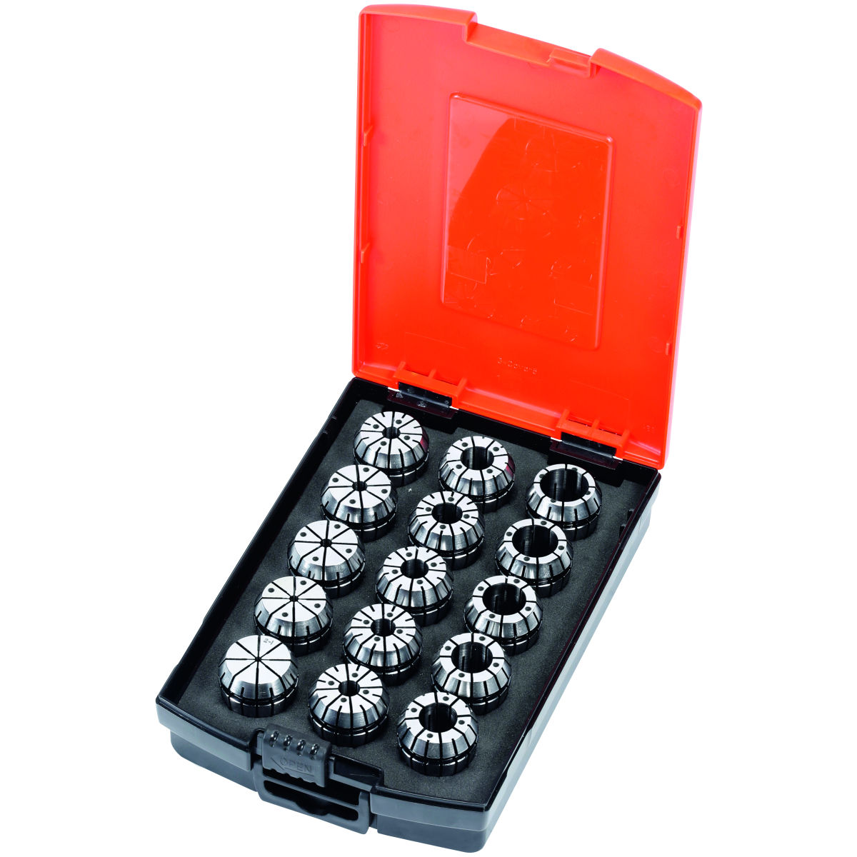 ER-Spannzangen-Satz 15-teilig 2−16 mm mit Abdichtung, ER25