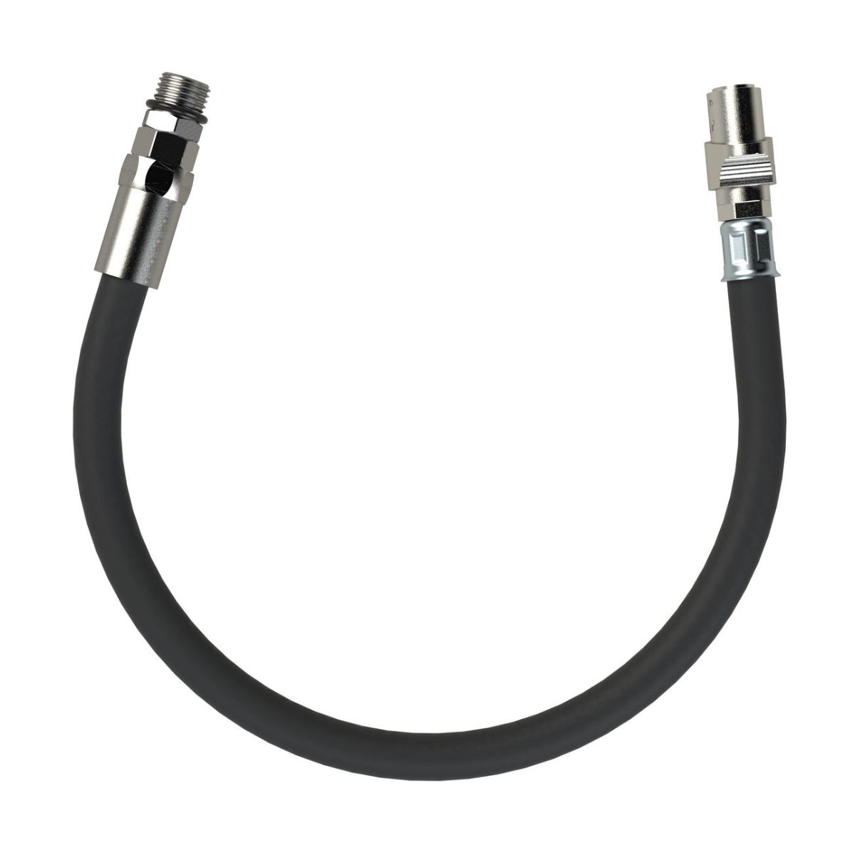 Schlauch QS, 50 cm, G 1/4, drehbar, Handreifenfüllmesser Standardausführung.