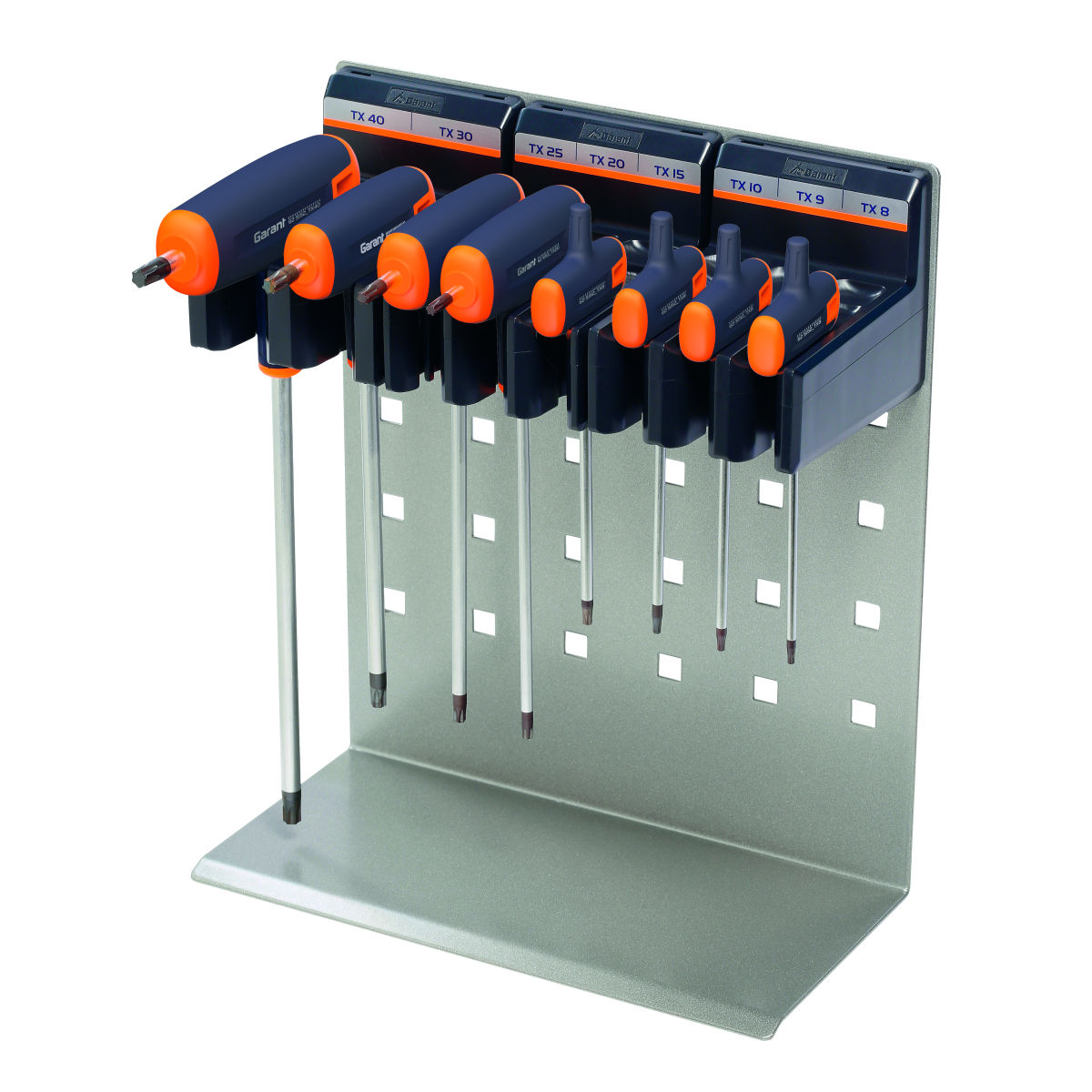 Schraubendreher-Satz für Torx®, mit Haptoprene®-Quergriff, im GARANT easyFix Blechständer 8-teilig, Anzahl Schraubendreher: 8