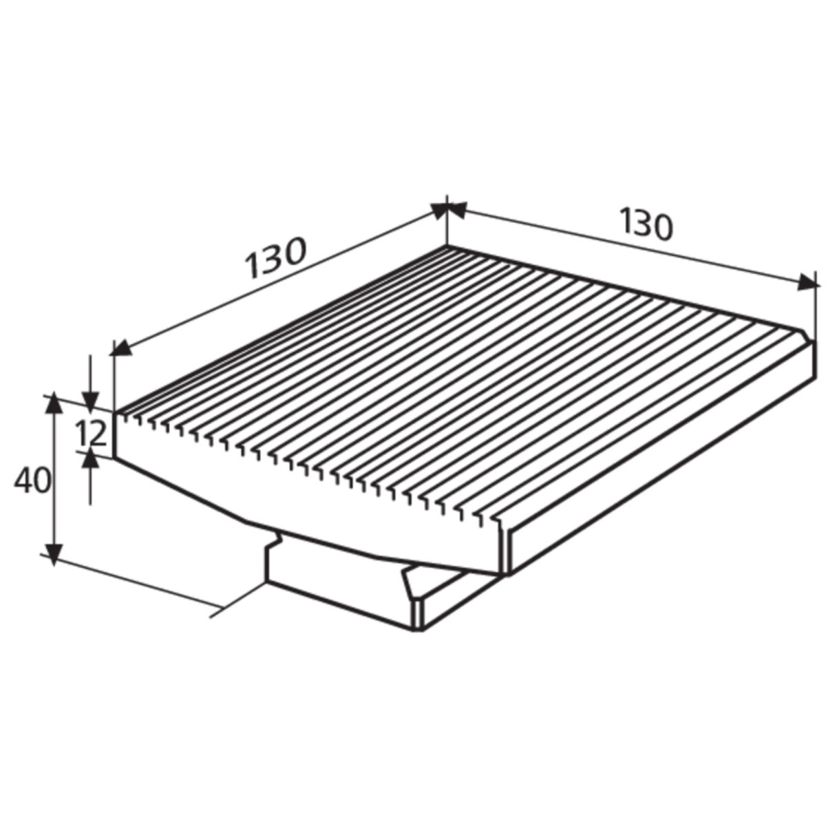 827 b 33 Meßtischplatte 130 x 130 mm mit Kalibrierung