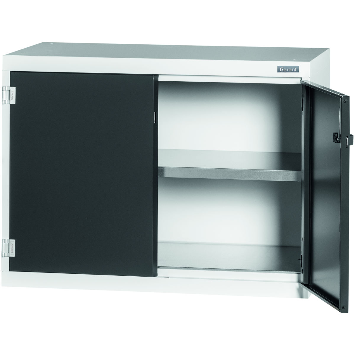 Basisschrank mit Vollblech-Flügeltüren, Höhe: 750mm