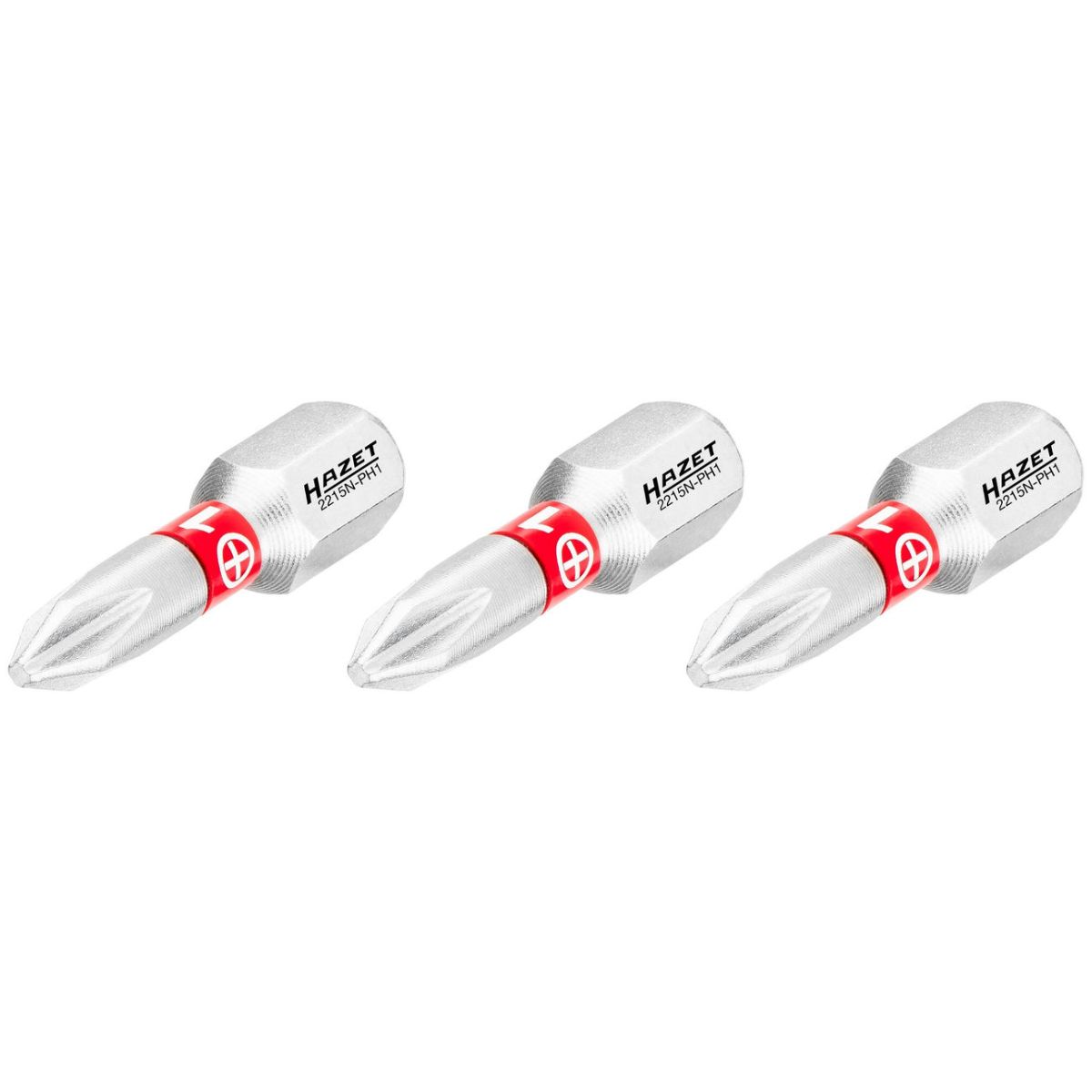 Bit ∙ 1/4 Zoll (6,3 mm) Sechskant massiv ∙ Kreuzschlitz Profil PH ∙ 3-teilig ∙ SW PH1