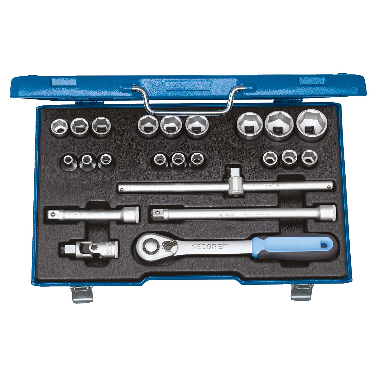 Steckschlüssel-Satz 1/2″, 23-teilig, 6-kant, 8-32 mm