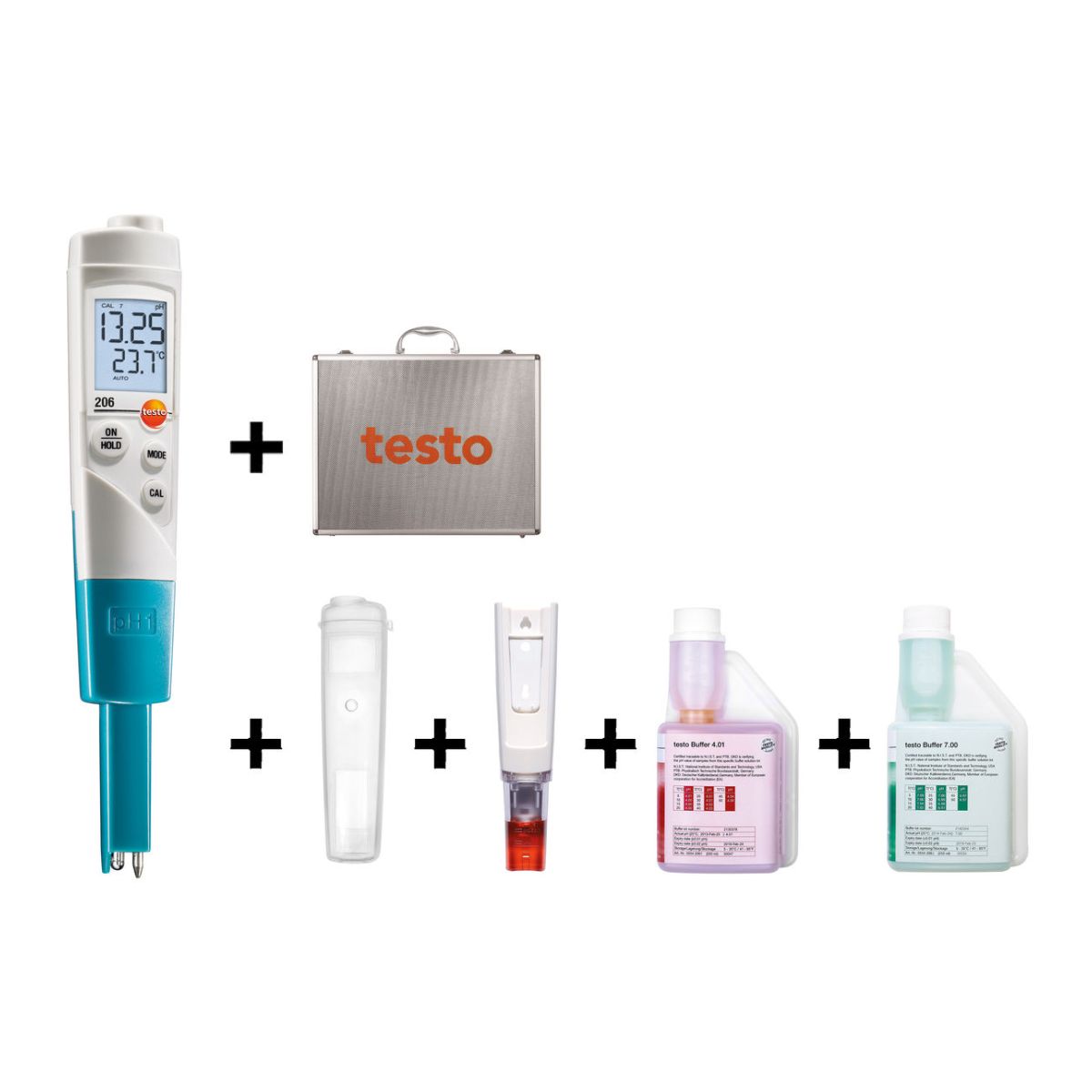 testo 206-pH1 Starter-Set - pH-/Temperatur-Messgerät für Flüssigkeiten