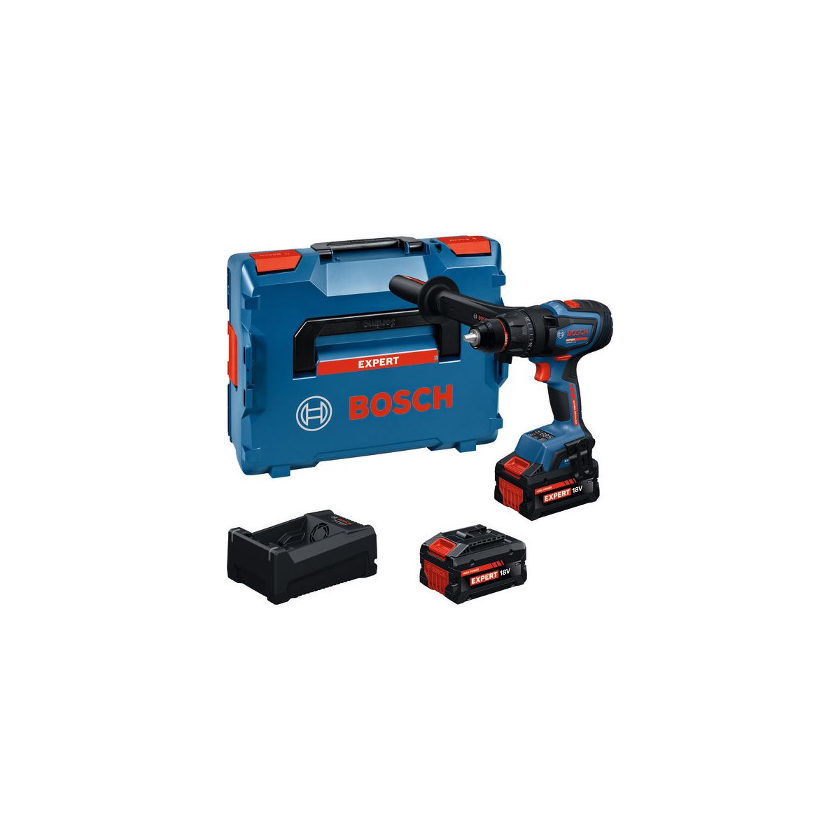 Akku-Schlagbohrschrauber EXSB18V-150, 2 x EXBA18V-80, L-BOXX 136