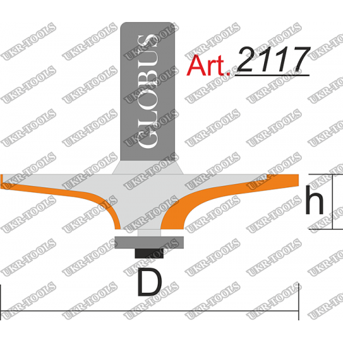 Фреза ГЛОБУС 2117 кромочная калёвочная D50 h15 d8