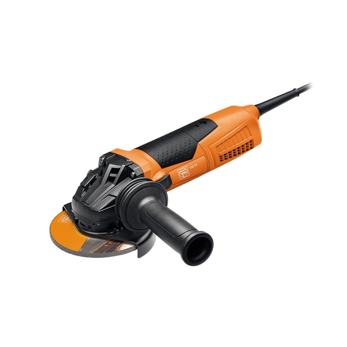 Fein Elektro-Winkelschleifer CG, M14 Schleifspindelgewinde, für 125 mm Scheiben ⌀, mit Wiederanlaufsperre, mit Anti-Vibrationsgriff