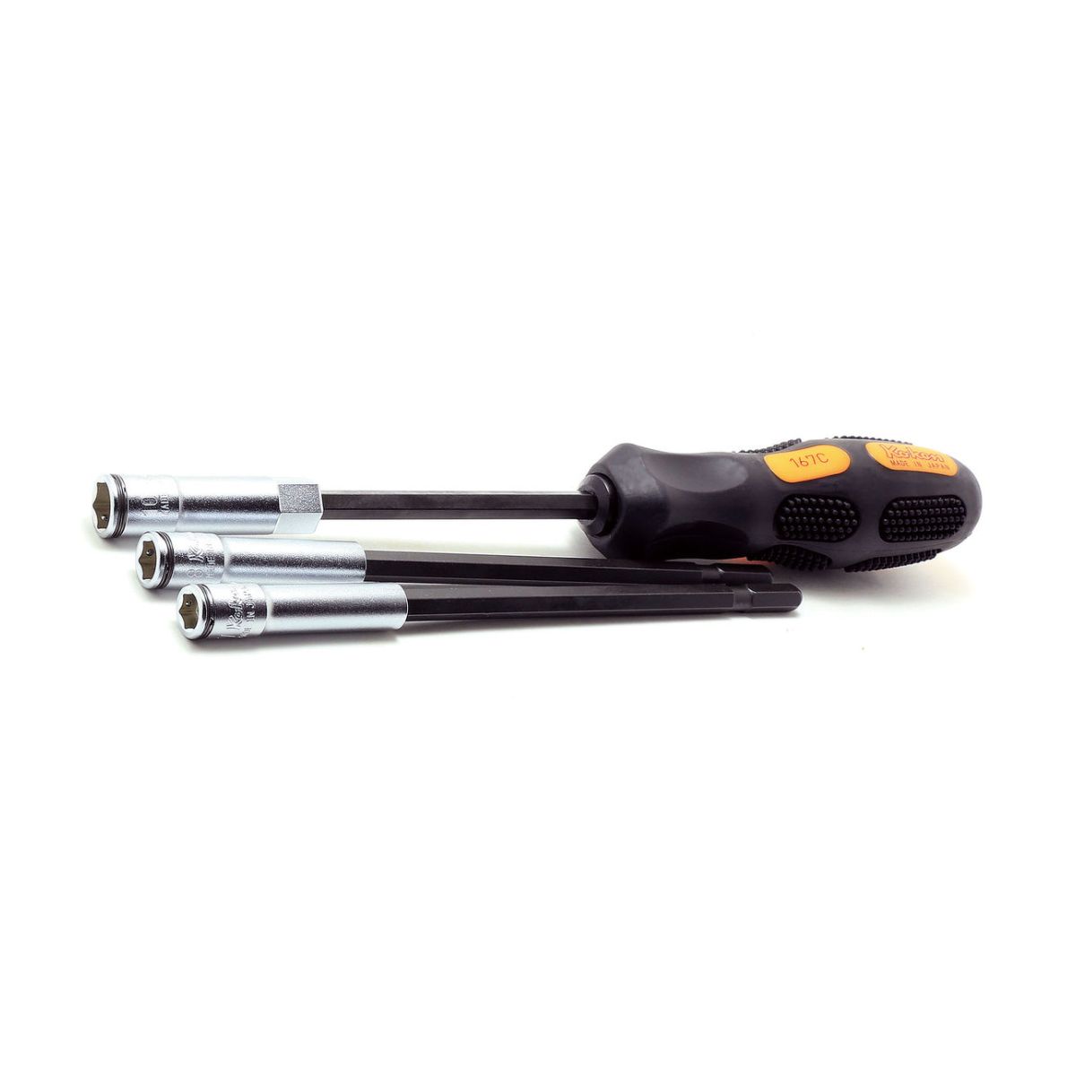 Universalgriff mit auswechselbaren NUT GRIP Steckschlüsselklingen 7 mm