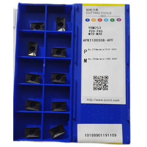 Пластини ZCC-CT APKT100308-APF YBM253 твердосплавні фрезерні односторониие