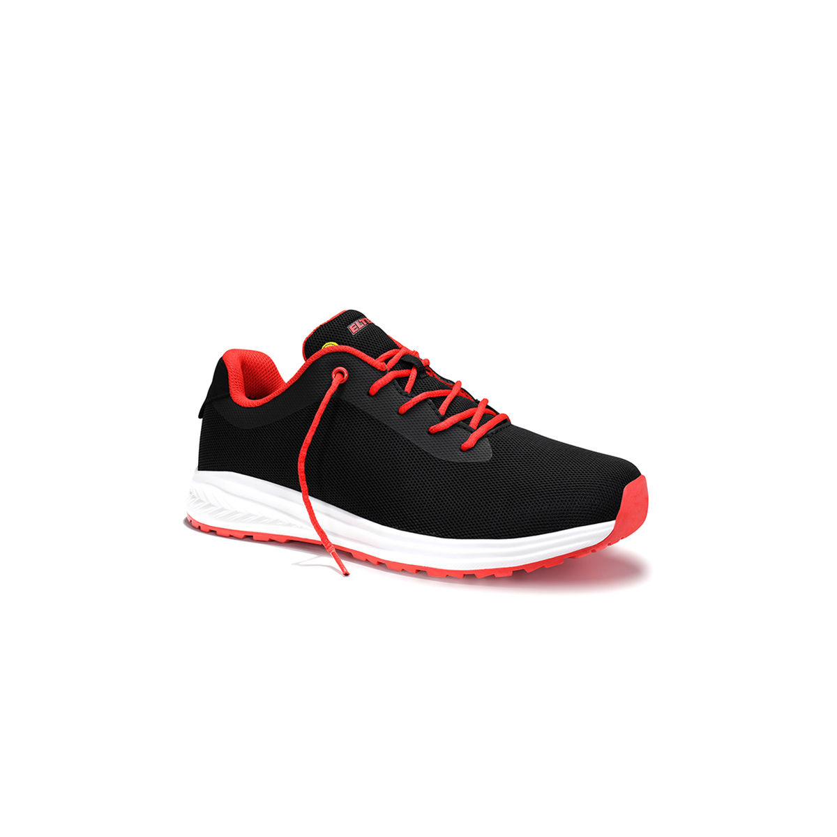 Berufshalbschuh MARAIS schwarz-rot Low ESD O1, Größe 48
