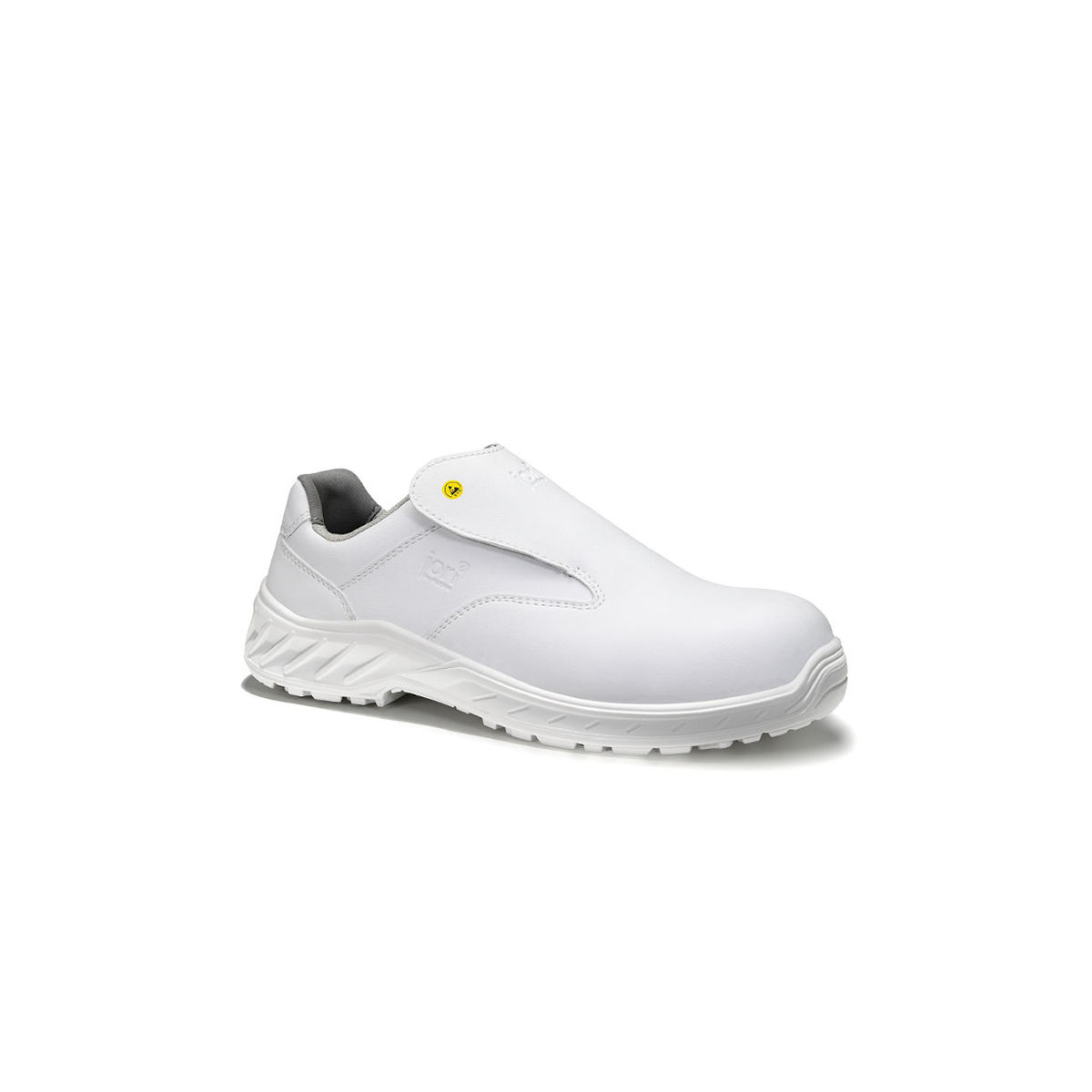 Sicherheitshalbschuh jo_CLEAN Slipper weiß Low ESD S3S, Größe 47