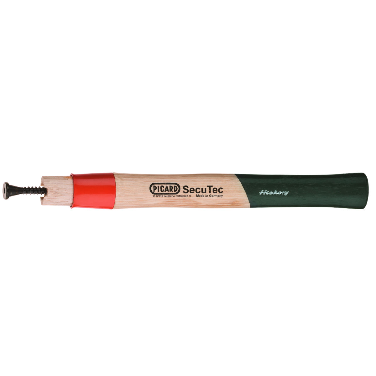 Hickory-Hammerstiel SecuTec® mit Stielschutzhülse und Keilschraube, Stiellänge: 280mm