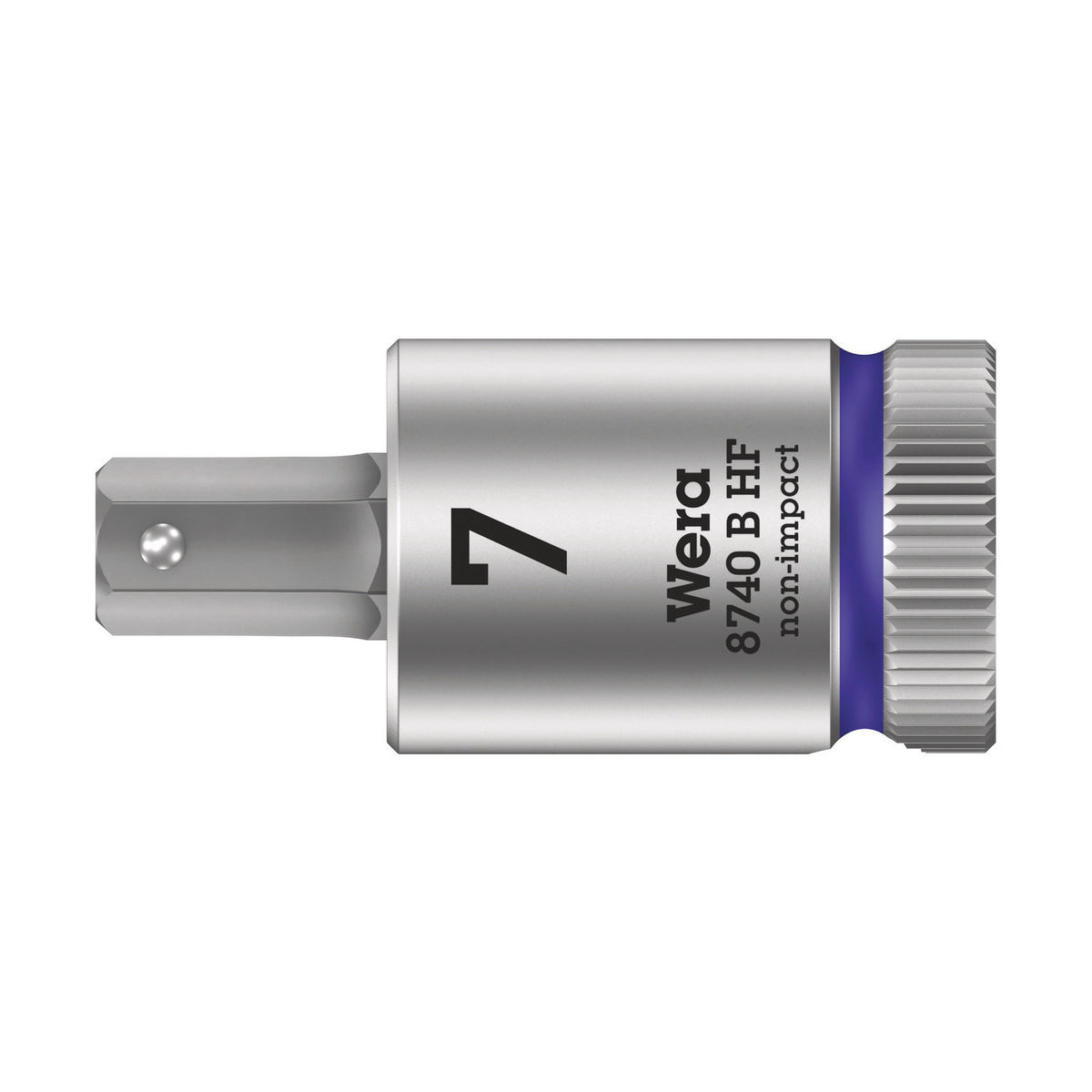 8740 B HF Zyklop Bitnuss mit 3/8″-Antrieb, mit Haltefunktion für Innensechskantschrauben, 7 x 38,5 mm