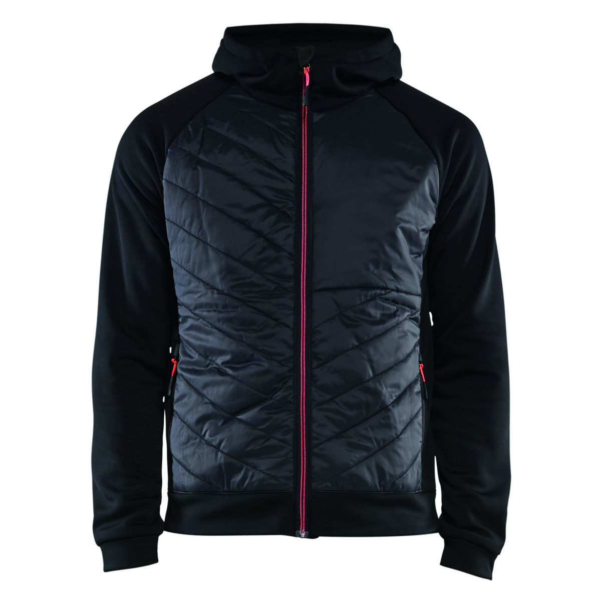 Hybrid Sweater Service Plus, schwarz / rot, Unisex-Größe: M