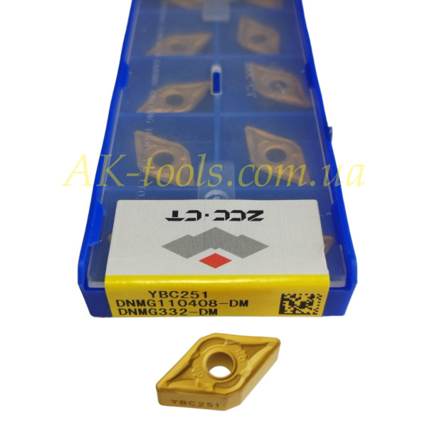 ПРОХІДНІ-РОЗТОЧНІ ПЛАСТИНИ, 55° DNMG+DCMT · DNMG110408-DM YBC251 ZCC-Original