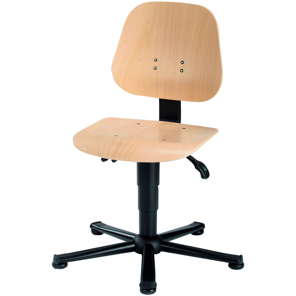 Arbeitsdrehstuhl, Holz, mit Gleiter