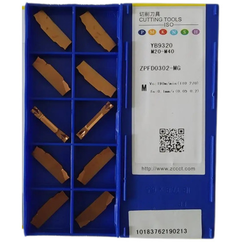 Пластини ZCC-CT ZPFD0302-MG YB9320 для відрізки і точіння канавок