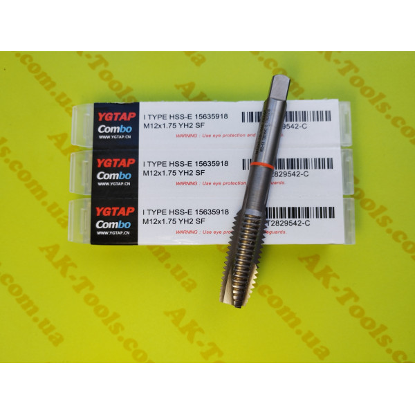 МІТЧИКИ · Мітчик M12/1.75 YGTAP -HSS-E (прямий)