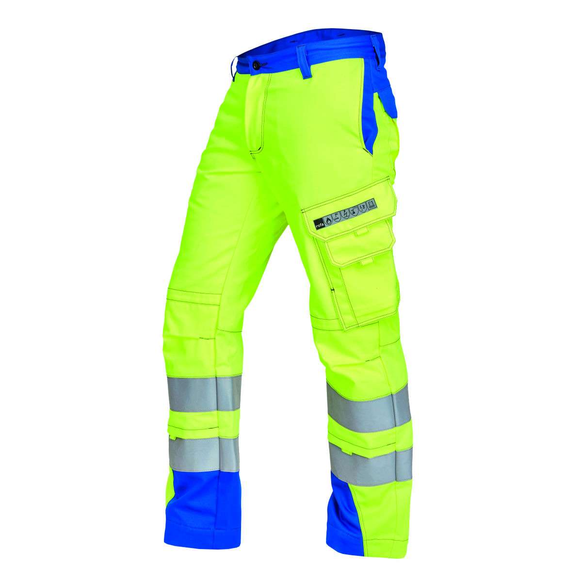Multinorm-Bundhose VIS-LINE, gelb / kornblau, Konfektionsgröße DE: 48