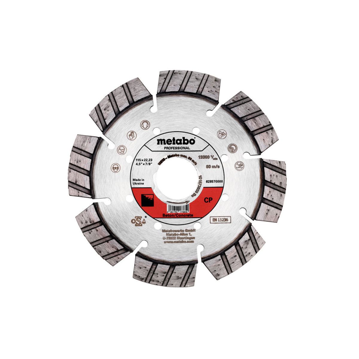 Diamanttrennscheibe 115x22,23mm, ″CP″, Beton ″professional″