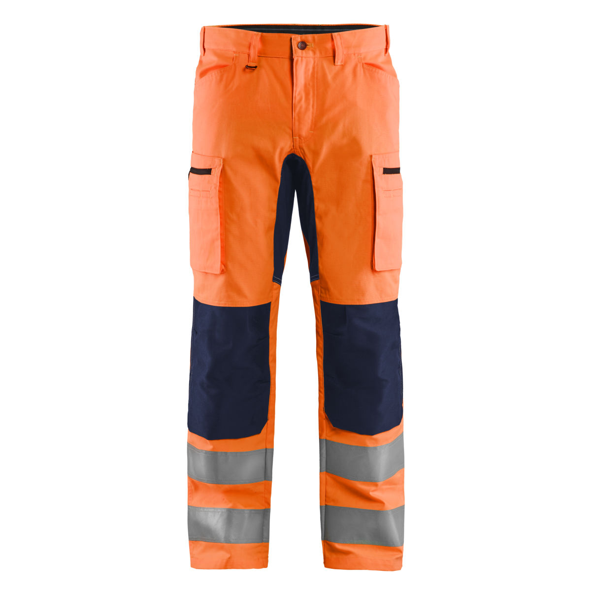 High Vis Arbeitshose mit Stretch High Vis Orange/Marineblau C54, high vis orange / marineblau
