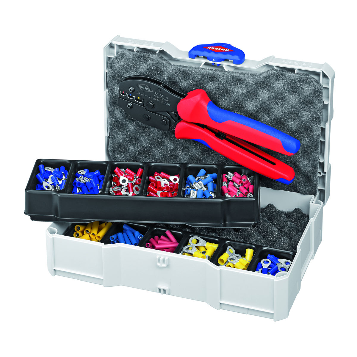 Crimp-Sortiment Kabelschuhe, Stecker und Verbinder inklusive Crimpzange