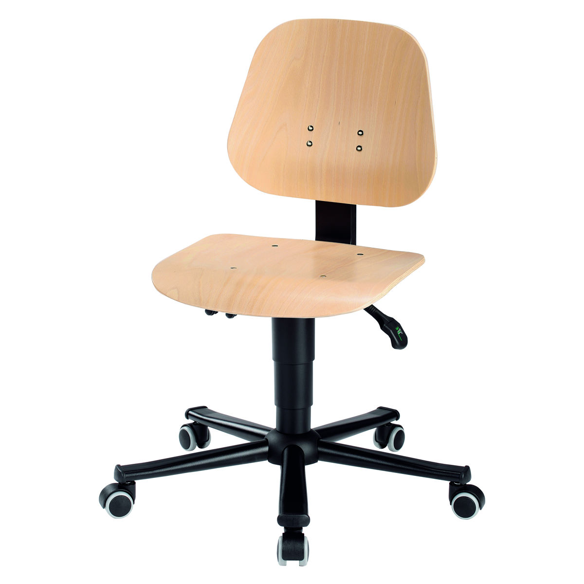 Arbeitsdrehstuhl, Holz, mit Rollen
