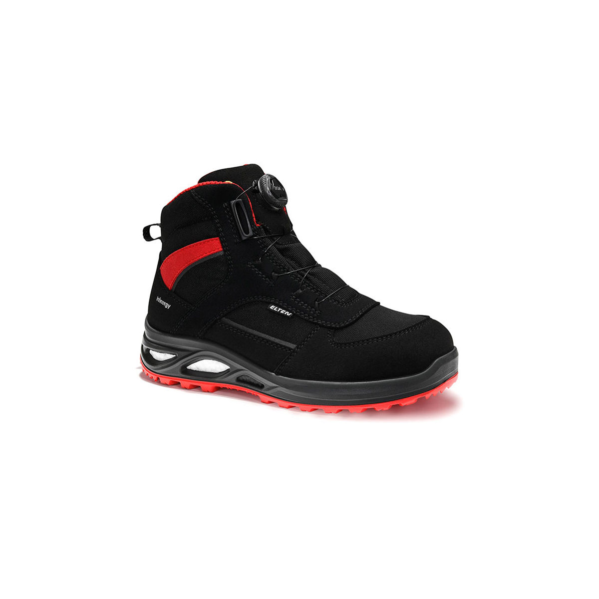 Damen-Sicherheitsstiefel HANNAH XXTL BOA® schwarz-rot Mid ESD S3S, Größe 37
