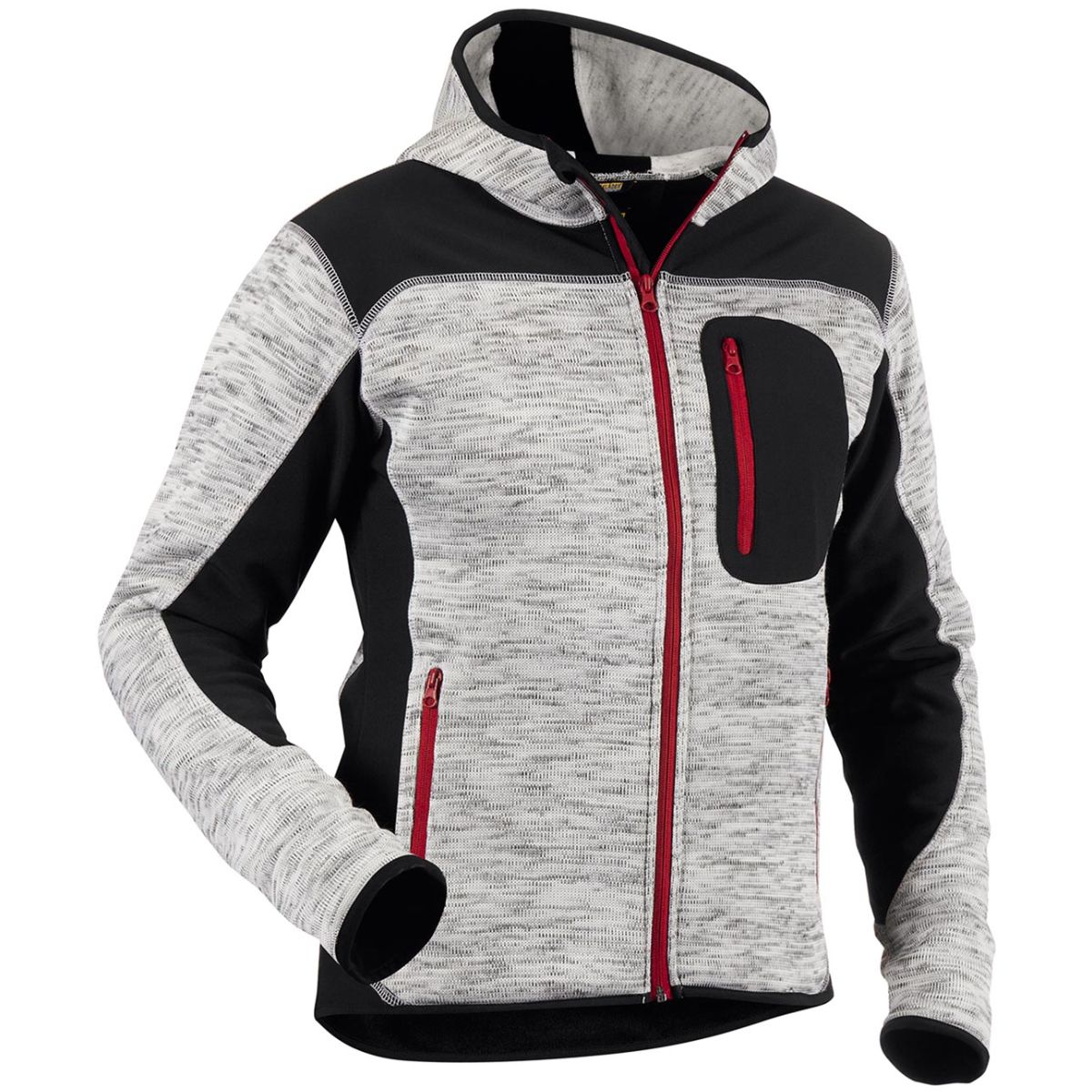 Strickjacke, grau / schwarz, Unisex-Größe: S