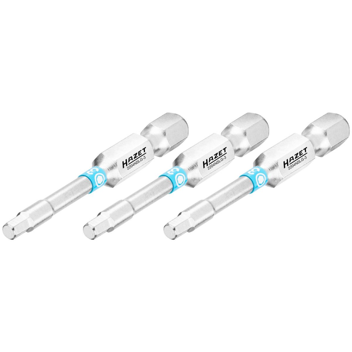 Bit ∙ 1/4 Zoll (6,3 mm) Sechskant massiv ∙ Innen Sechskant Profil ∙ 3-teilig ∙ SW 3 mm