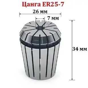 Цанга ER25-7мм