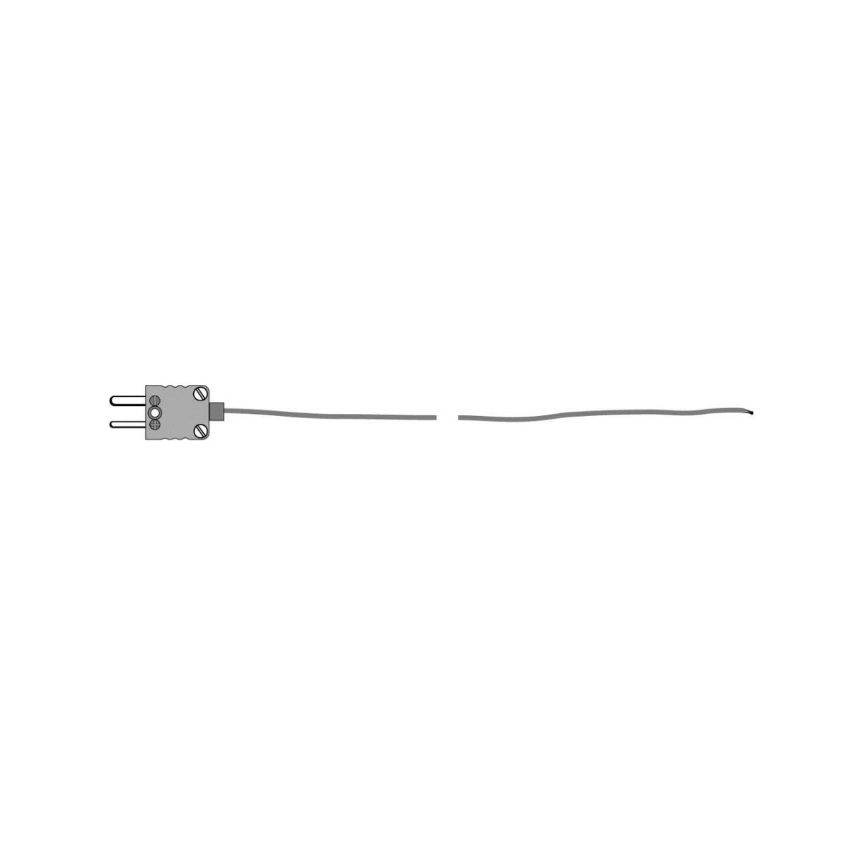 Thermopaar mit TE-Stecker, flexibel, 1500 mm - mit TE Typ K Temperatursensor