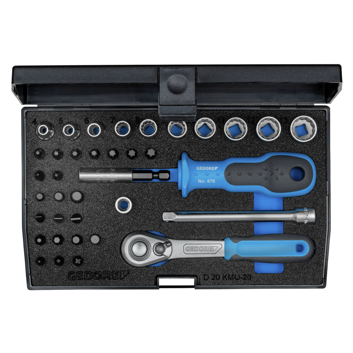 Steckschlüssel-Satz 1/4″ 37-teilig UD-IN-IS-PH-PZ-TX