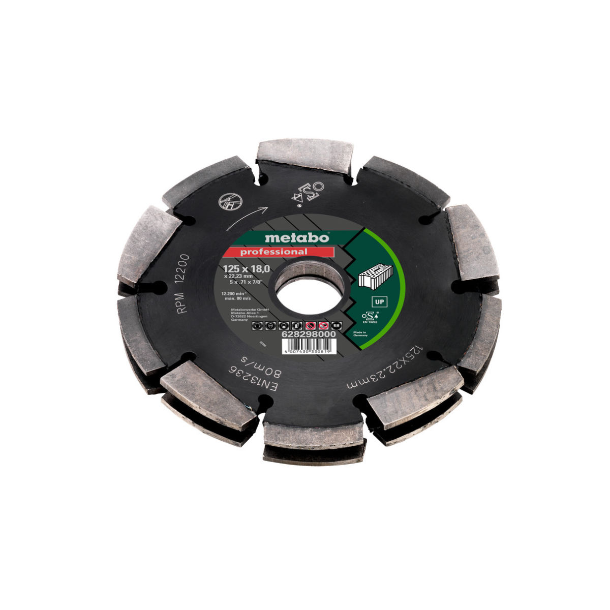 Dia-FS2, 125x18x22,23mm, ″professional″,″UP″, Universal