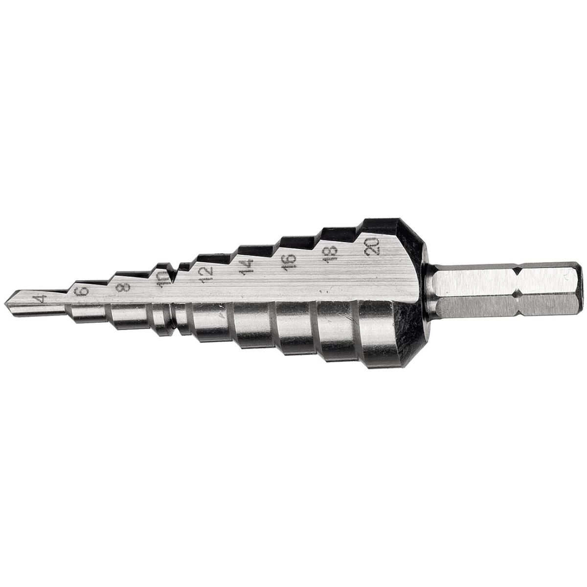 Stufenbohrer-Bit, Bohrstufenbereich: 4-20mm