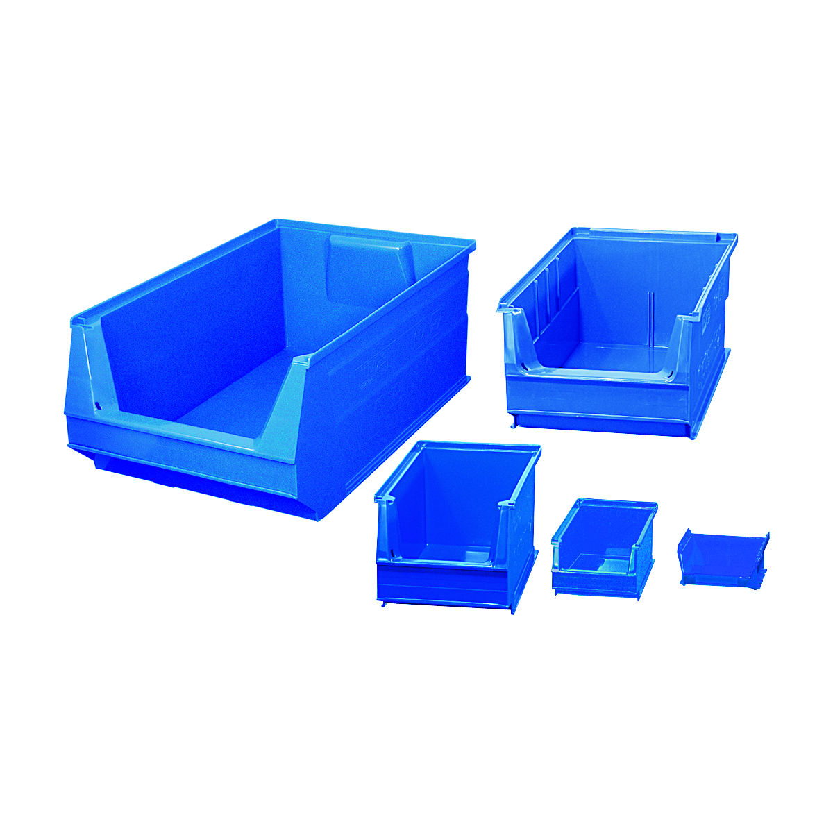 Sichtlagerkästen PE-Set, blau, Typ: SB6