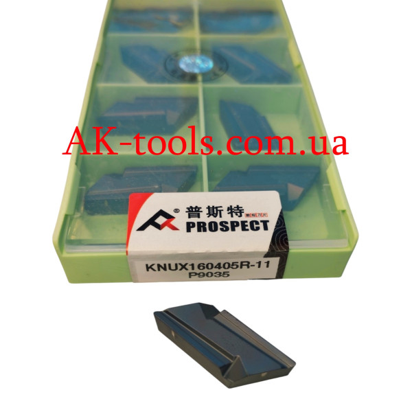 ПРОХІДНІ-РОЗТОЧНІ ПЛАСТИНИ, 80° CNMG+ССМT · KNUX160405R-11 P9035