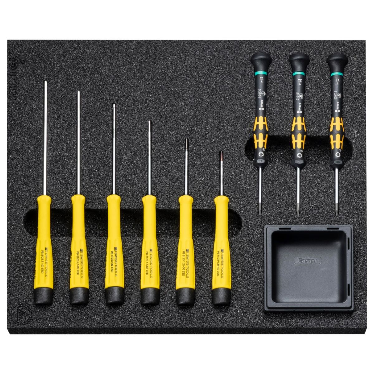 ESD Schraubendreher-Sortiment für Torx® und 6-kant, Anzahl der Werkzeuge: 10