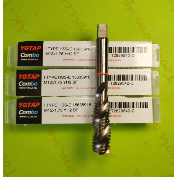 МІТЧИКИ · Мітчик M12/1.75 YGTAP -HSS-E (гвинт)