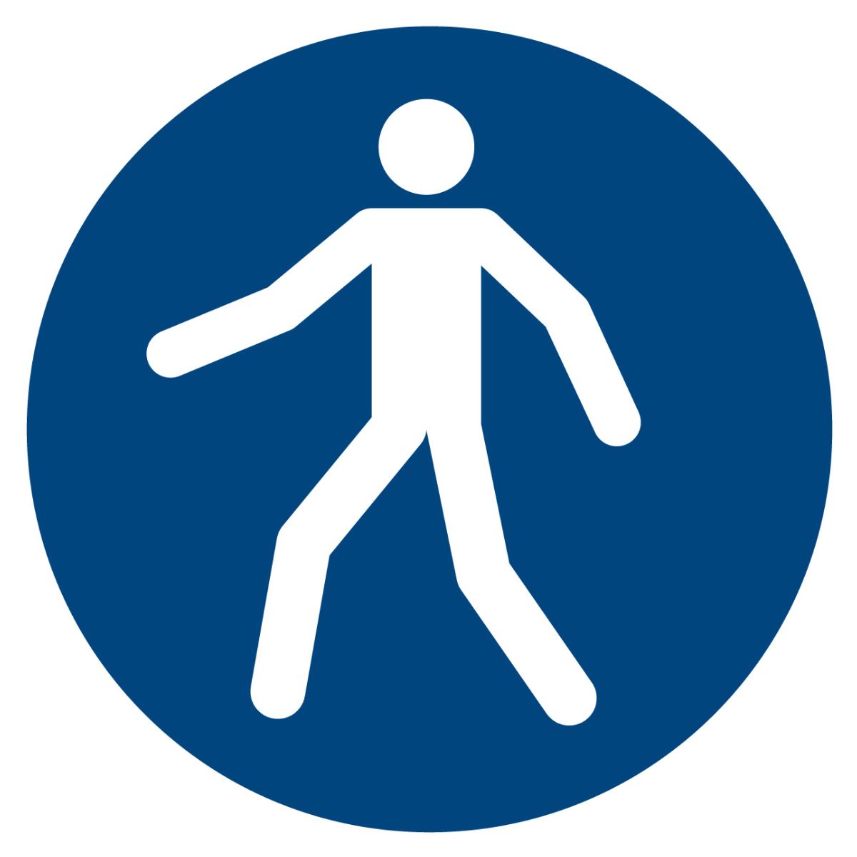 Gebotszeichen Gehweg benutzen, Typ: 02200
