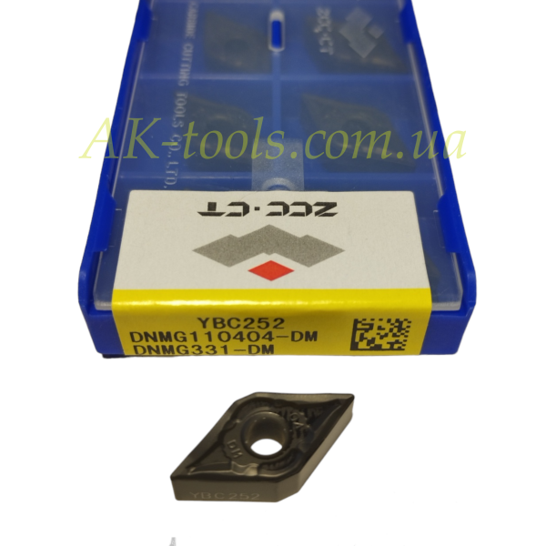 ПРОХІДНІ-РОЗТОЧНІ ПЛАСТИНИ, 55° DNMG+DCMT · DNMG110404-DM YBC252 ZCC Original
