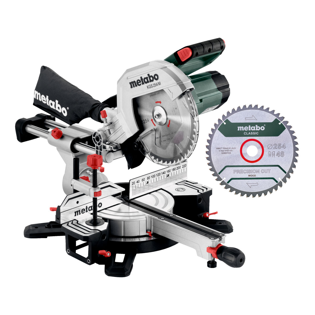 Kappsäge KGS 254 M Set mit 2. Hartmetall-Sägeblatt