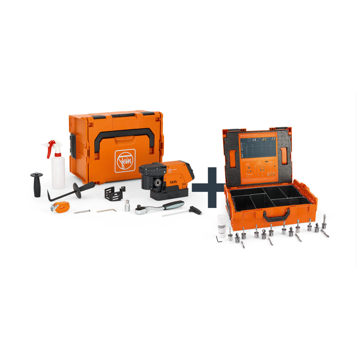 Compact-Magnet-Kernbohrmaschine bis 36 mm, KBC 36 MAGFORCE Machinery-Set 3/4 in Weldon