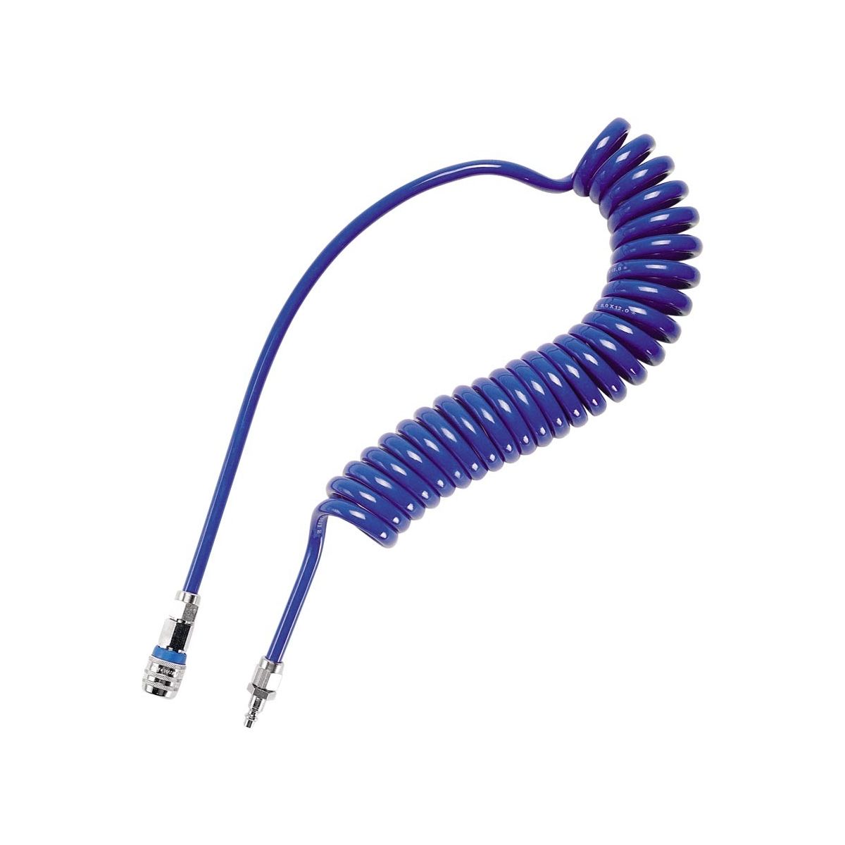 PU-Spiralschlauch 1/2 Zoll mit Sicherheits-Stahlkupplung eSafe ⌀ 11×16 mm, nutzbare Schlauchlänge: 4m