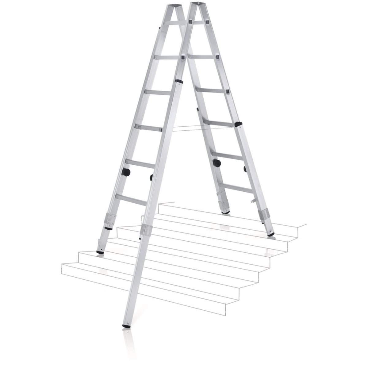 Varioflex B - Stehleiter 2 x 6 Sprossen