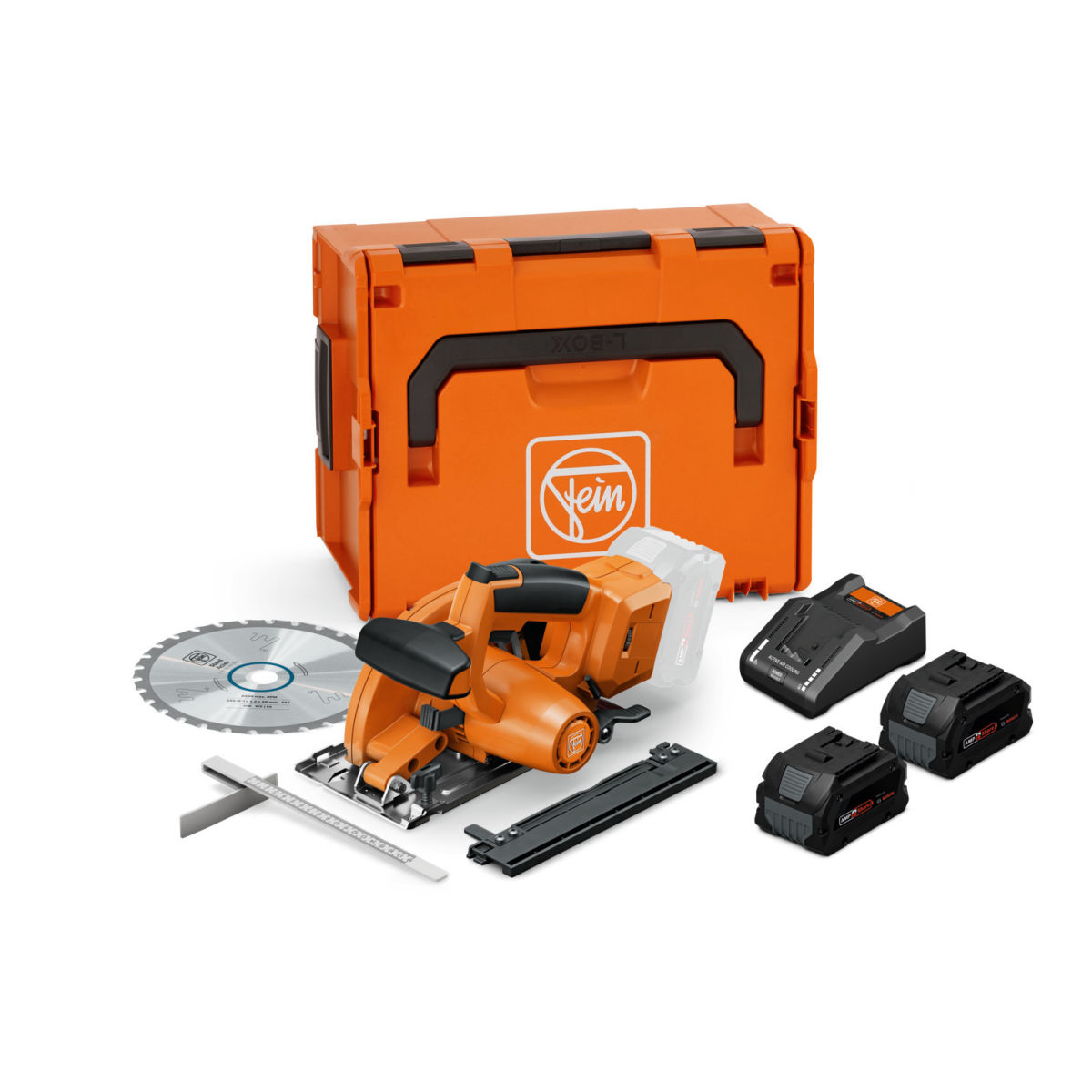 Kompakte Akku-Handkreissäge für Metall, F-IRON Cut 57 AS Set 2 x 8 Ah